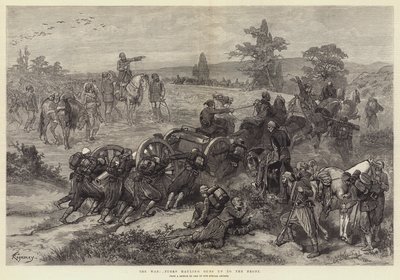 Der Krieg, Türken ziehen Kanonen an die Front von Felix Regamey