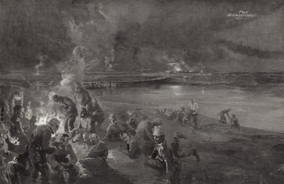 Deutsche Wache am Fluss Maas von Felix Schwormstadt