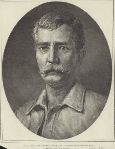 Henry Morton Stanley (Gravur) von Felix Stone (after) Moscheles