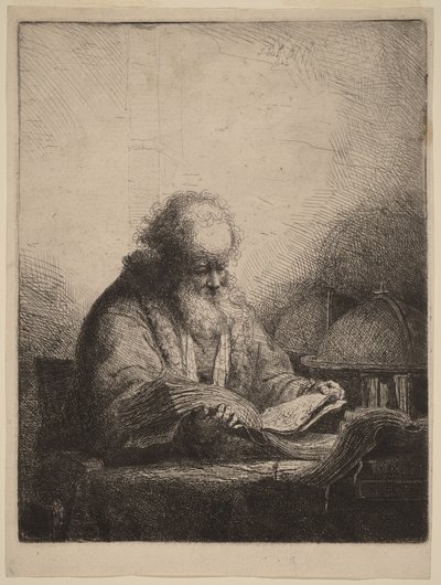Ein alter Mann liest von Ferdinand Bol