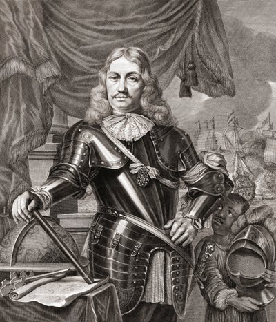 Cornelis Maartenszoon Tromp, nach einem Stich von Lambert Visscher nach einem Gemälde von Ferdinand Bol von Ferdinand Bol
