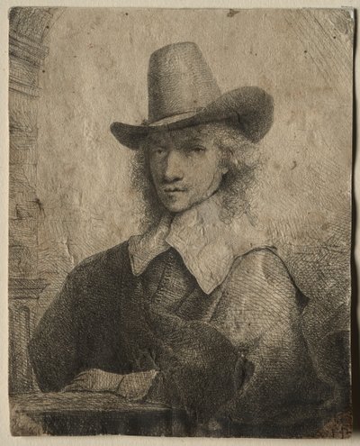 Porträt eines Mannes mit hohem Hut, 1642-1651 von Ferdinand Bol