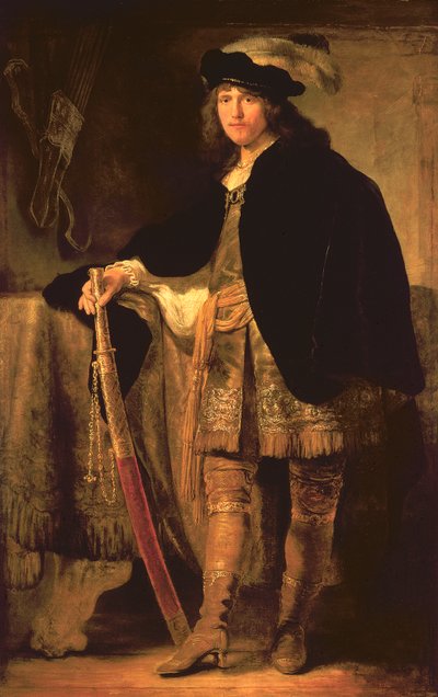 Porträt eines jungen Mannes mit einem Schwert, ca. 1635-40 von Ferdinand Bol