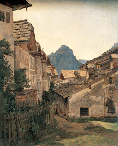 Gasse in Sankt Wolfgang von Ferdinand Georg Waldmuller