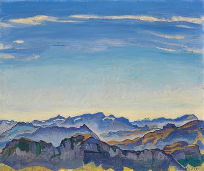 Die Waadtländer Alpen von den Rochers de Naye aus von Ferdinand Hodler
