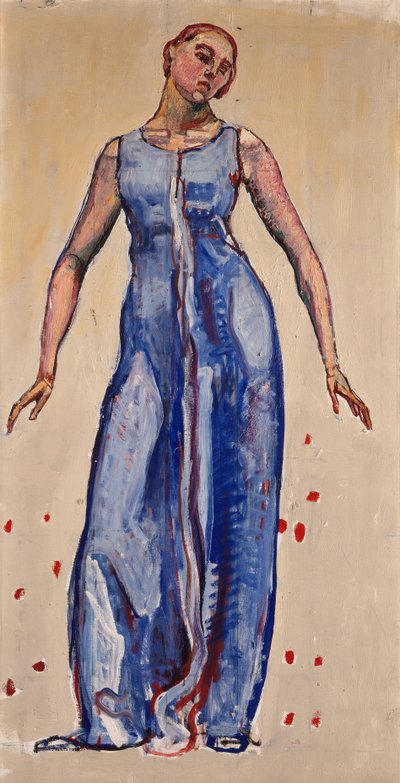 Figur, die in die Unendlichkeit blickt von Ferdinand Hodler