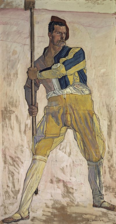 Krieger mit Hellebarde, ca. 1898 von Ferdinand Hodler