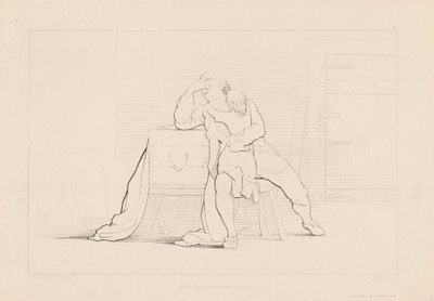 Gertrude kletterte auf das Knie eines verwitweten Vaters von Ferdinand Joubert, after George Elgar Hicks