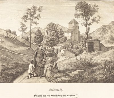 Mittwoch - Fusspfad auf dem Mönchsberge bei Salzburg von Ferdinand Olivier