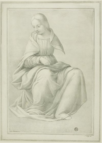 Studie für sitzende Frauenfigur von Ferdinand Piloty