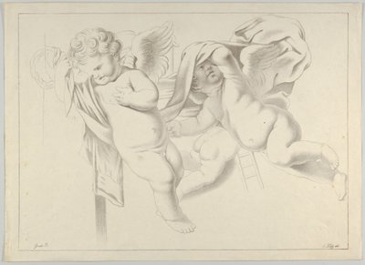 Studie von drei Putti, ca. 1800-1844 von Ferdinand Piloty