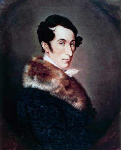 Porträt des deutschen Komponisten, Dirigenten und Pianisten Carl Maria von Weber (Eutin bei Lübeck) von Ferdinand Schimon