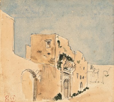 Ein marokkanisches Gebäude von Ferdinand Victor Eugene Delacroix