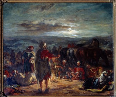 Arabisches Lager bei Nacht von Ferdinand Victor Eugene Delacroix