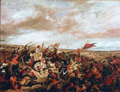 Schlacht von Poitiers am 19. September von Ferdinand Victor Eugene Delacroix