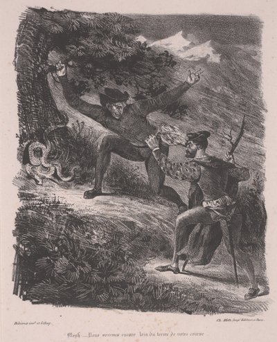 Faust und Mephistopheles im Harz von Ferdinand Victor Eugene Delacroix