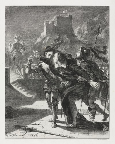 Hamlet: Hamlet eilt, dem Geist seines Vaters zu folgen von Ferdinand Victor Eugene Delacroix