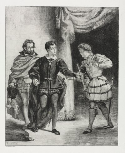 Hamlet: Hamlet und Guildenstern, 1834 von Ferdinand Victor Eugene Delacroix