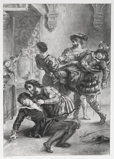 Hamlet: Der Tod von Hamlet von Ferdinand Victor Eugene Delacroix