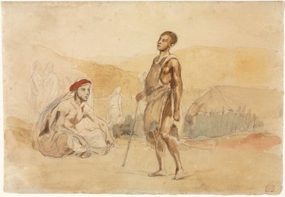 Marokkaner auf dem Land, 1832 von Ferdinand Victor Eugene Delacroix