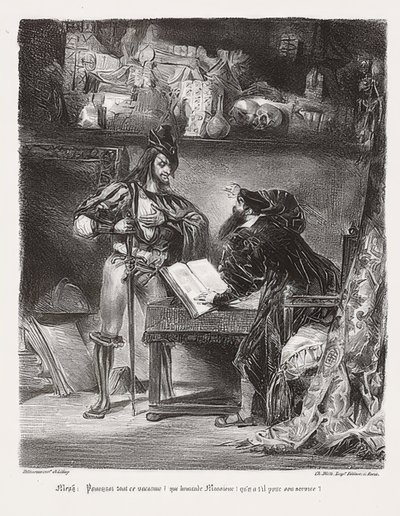 Mephisto erscheint Faust von Ferdinand Victor Eugene Delacroix
