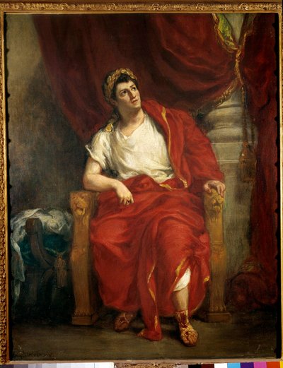 Porträt des Komikers Francois-Joseph Talma (1763-1826) als Nero in der Aufführung von "Britannicus" von Jean Racine von Ferdinand Victor Eugene Delacroix