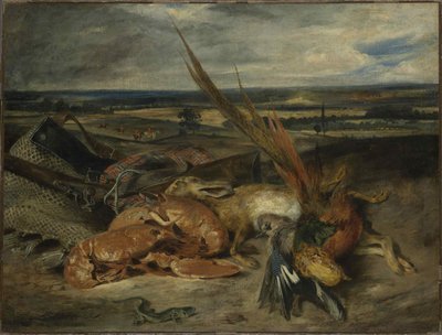 Stillleben mit einem Hummer, 1827 von Ferdinand Victor Eugene Delacroix