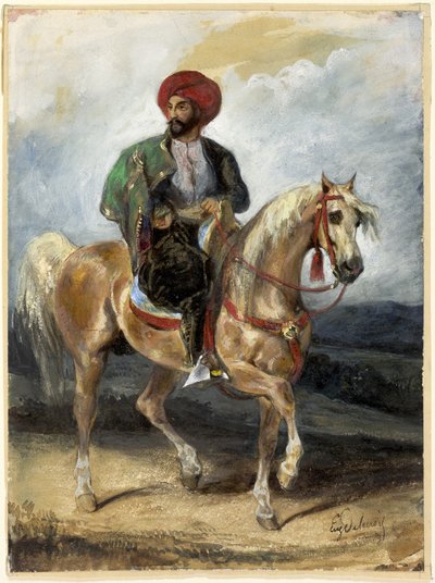 Der türkische Reiter, ca. 1834 von Ferdinand Victor Eugene Delacroix