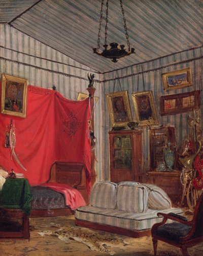 Das Apartment von Graf de Mornay, rue de Verneuil, Paris (Studie), 1833 von Ferdinand Victor Eugene Delacroix