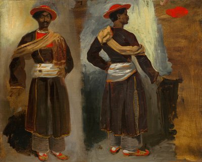Zwei Studien eines stehenden Inders aus Kalkutta von Ferdinand Victor Eugene Delacroix