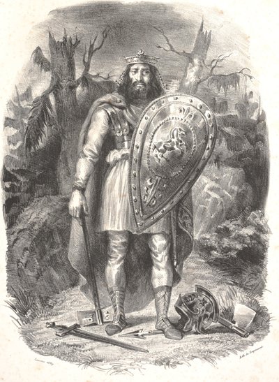 Ohne Titel, graviert von Godefroy Engelmann von Ferdinand Victor Eugene Delacroix