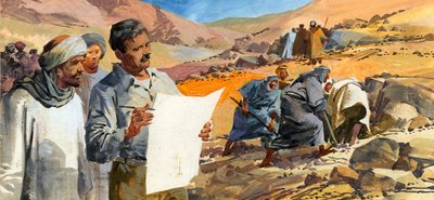 Howard Carter sucht das Grab von Tutanchamun von Ferdinando Tacconi