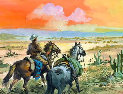 Tschiffely im Wüstenland von Santiago de Estero von Ferdinando Tacconi