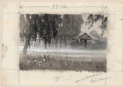 "Borejkowszczyzna im Morgengrauen" - Illustration zu einem Artikel von J. Obst von Ferdynand Ruszczyc
