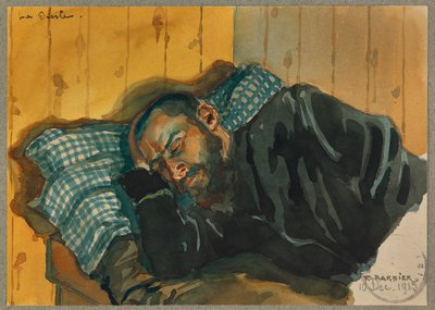 Porträt von Lavissiere beim Nickerchen, Gustrow von Fernand Barbier
