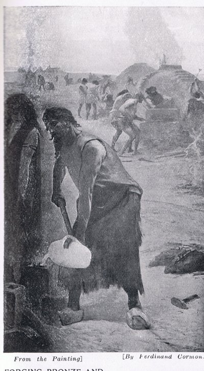 Bronze- und Eisenschmieden, Illustration aus 