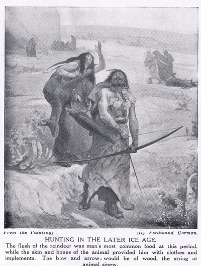 Jagd im späten Eiszeitalter, Illustration aus 