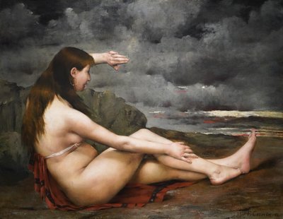Das Mädchen, das auf das Meer schaut von Fernand Cormon
