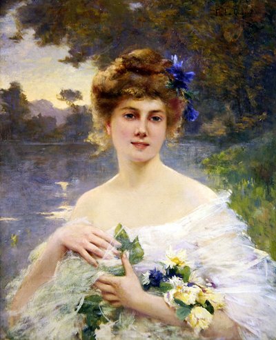 Porträt eines Mädchens von Fernand Le Quesne