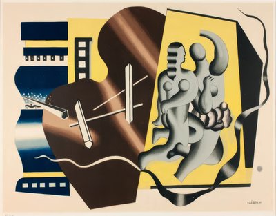 Komposition mit zwei Tänzern von Fernand Leger