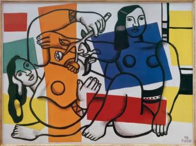 Zwei Frauen mit Blumen von Fernand Leger