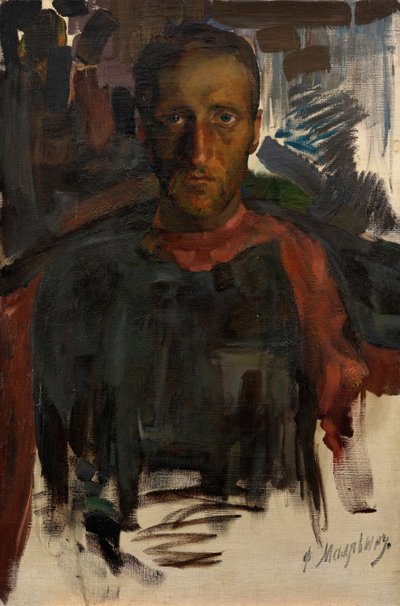 Porträt des Dichters Nikolay Gumilyov von Filipp Andreevic Maljavin
