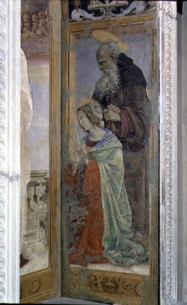 Hl. Antonius und Lucia, Detail vom Tabernakel des Canto al Mercatale, 1498 von Filippino Lippi