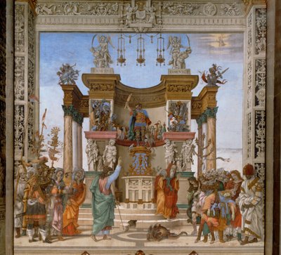 Heiliger Philipp befiehlt einem Monster, den Tempel des Mars in Hierapolis zu verlassen von Filippino Lippi