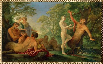 Die Bestrafung des Marsyas, Kupfer von Filippo (circle of) Lauri