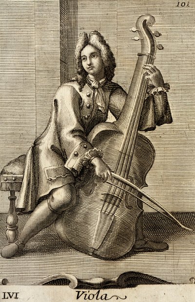 Mann spielt die Bratsche von Filippo Bonanni