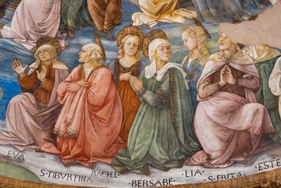 Heilige (Detail der Krönung Mariens) von Filippo Lippi