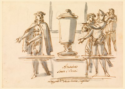 Allegorie von Amerika, Dekoration für den Salon von Kardinal Falconieri in Frascati von Filippo Marchionni