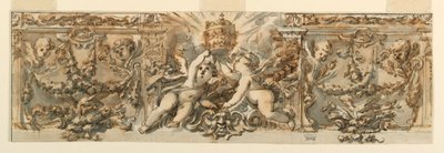 Zeichnung, Dekoration eines Frieses, ca. 1770 von Filippo Marchionni