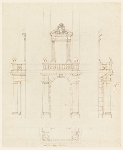Türrahmen und Türzarge, 1750–75 von Filippo Marchionni